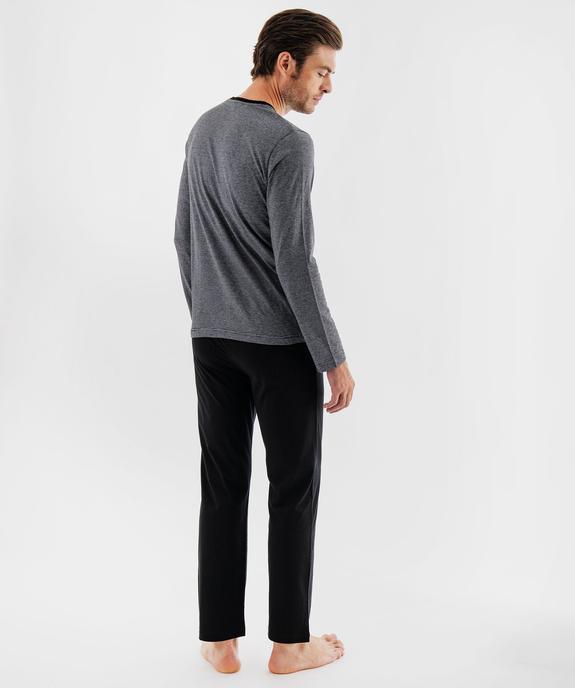 Pyjama bicolore à manches longues homme vue7 - GEMO 4G HOMME - GEMO