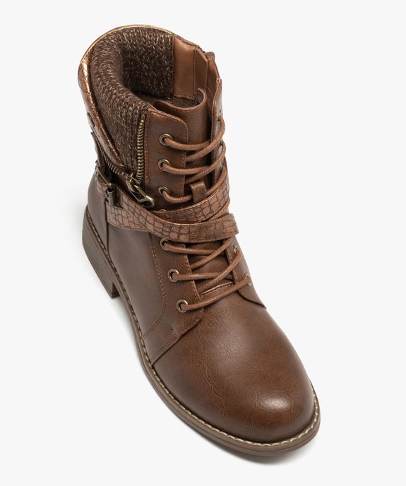 Boots avec tige fantaisie et chaine à la cheville femme vue5 - GEMO (CASUAL) - GEMO