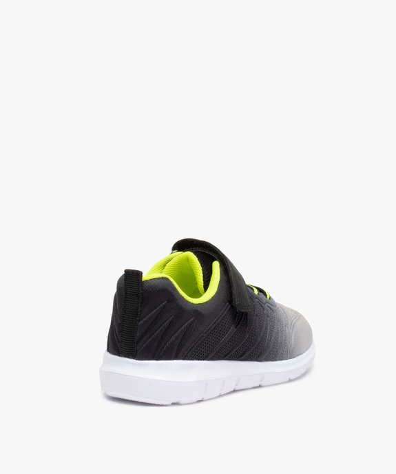 Baskets garçon running en textile avec détails fluo vue4 - GEMO (ENFANT) - GEMO