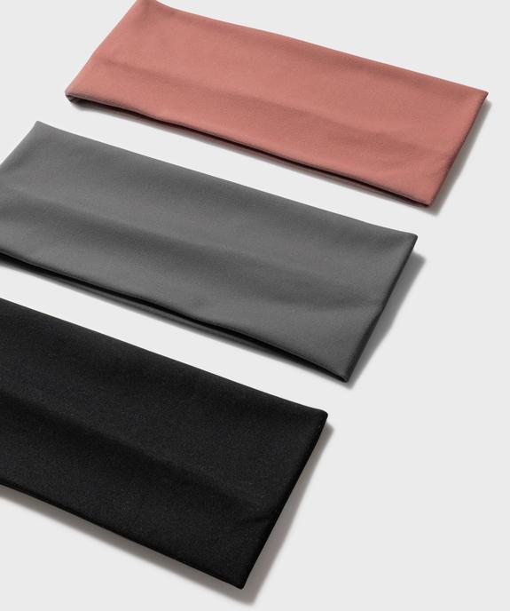 Bandeau à cheveux larges en microfibre extensible et douce (lot de 3) vue2 - GEMO (ACCESS) - GEMO