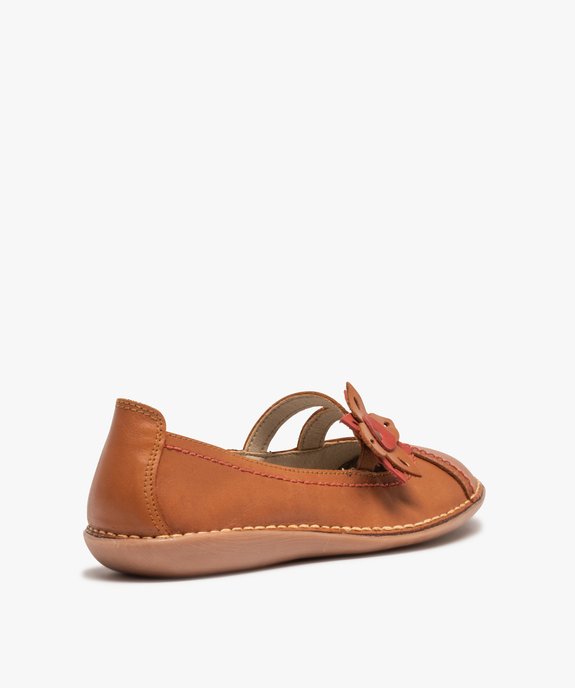 Ballerines femme confort avec fleur en relief vue4 - GEMO(URBAIN) - GEMO