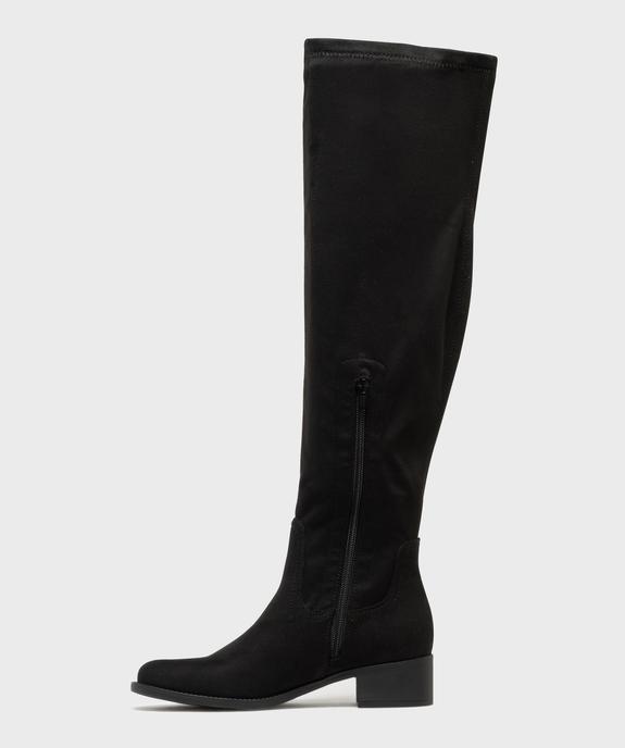 Bottes cavalières en suédine à tige chaussette femme - VALENTINA BALDA Bottes cavalières en suédine à tige chaussette femme vue3 - VALENTINA BALDA - GEMO