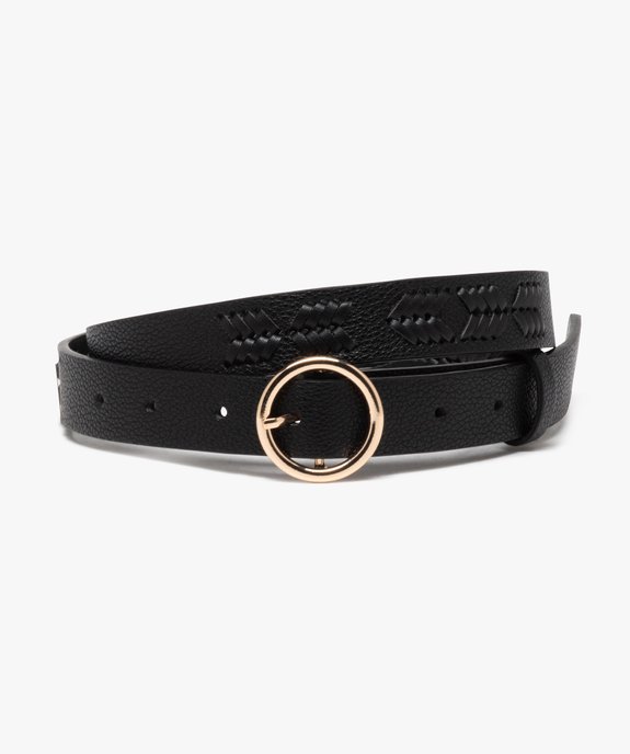 Ceinture grainée à tresses et boucle ronde femme vue1 - GEMO (ACCESS) - GEMO