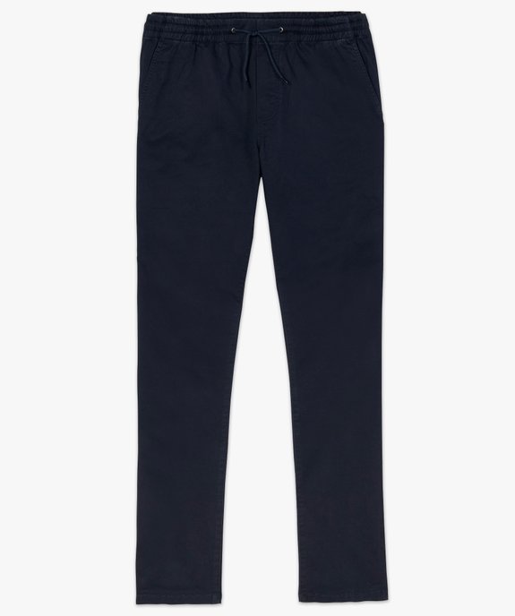 Pantalon homme confortable en toile stretch vue4 - GEMO (HOMME) - GEMO