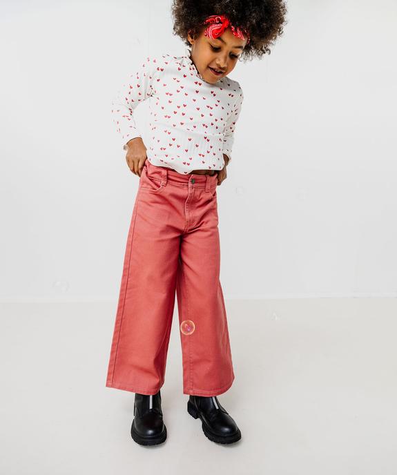 Pantalon Wide Leg avec taille ajustable fille vue1 - GEMO 4G FILLE - GEMO