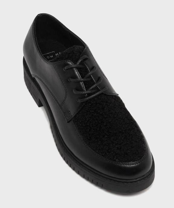 Derbies multimatière à semelle crantée femme vue5 - FOLLOW ME - GEMO