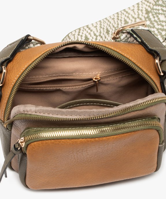 Sac à bandoulière tricolore fermeture zippée femme vue3 - GEMO (ACCESS) - GEMO