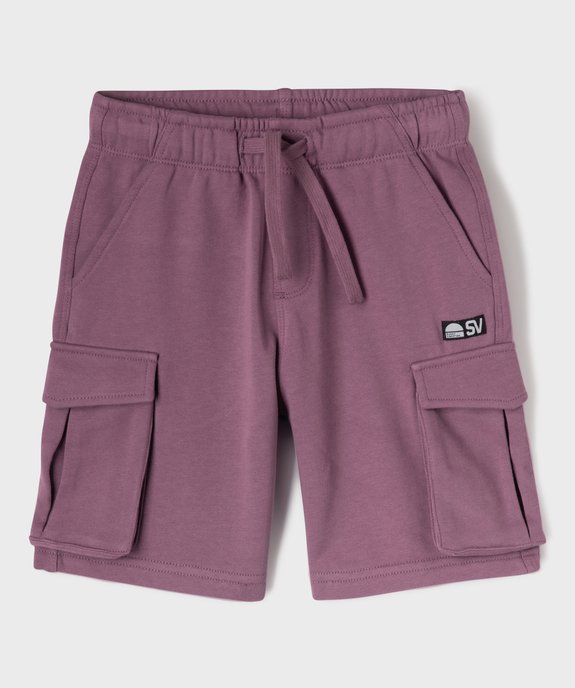 Bermuda cargo en maille French Terry garçon vue1 - GEMO (ENFANT) - GEMO