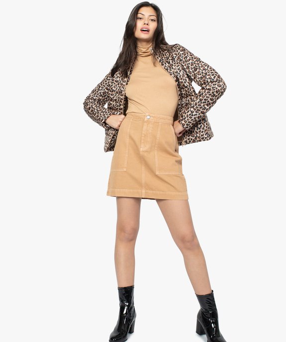 Doudoune femme fine imprimée léopard vue5 - GEMO(FEMME PAP) - GEMO
