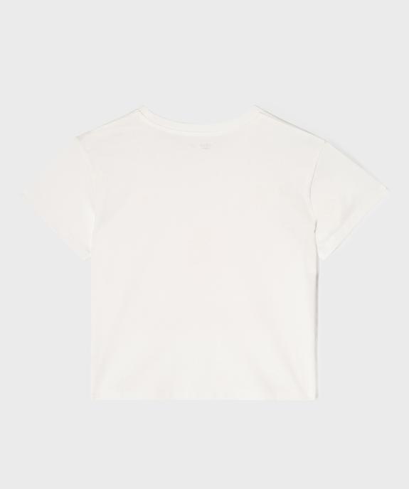 Tee-shirt manches courtes avec motif solaire fille vue3 - GEMO 4G FILLE - GEMO
