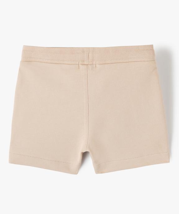 Short bébé garçon en maille avec ceinture bord-côte vue3 - GEMO(BEBE DEBT) - GEMO