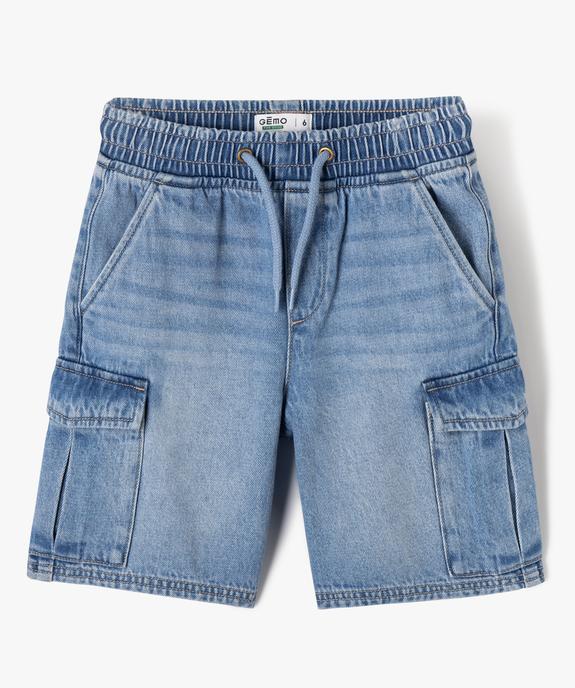 Bermuda en jean coupe Cargo Regular garçon vue1 - GEMO (ENFANT) - GEMO