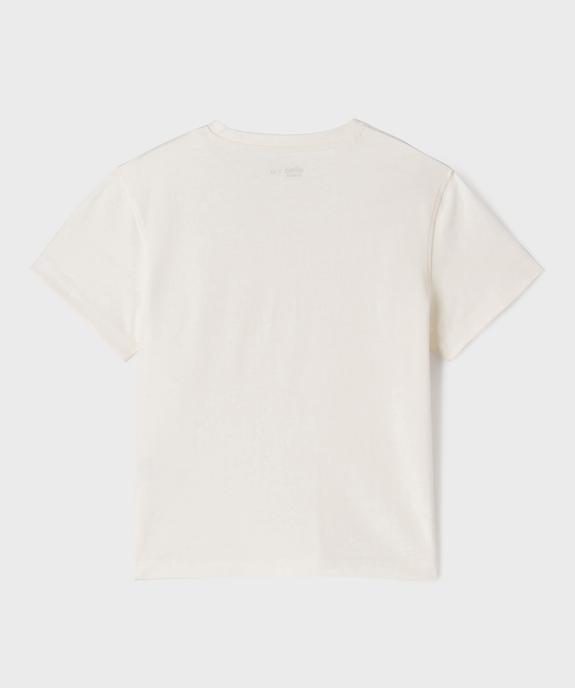 Tee-shirt uni col tunisien enfant garçon vue4 - GEMO 4G GARCON - GEMO