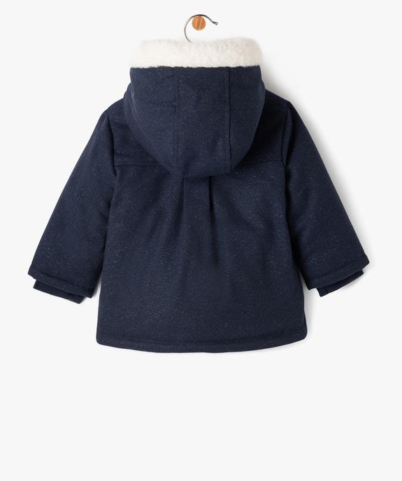 Manteau à capuche doublé peluche avec écharpe bébé fille vue5 - GEMO 4G BEBE - GEMO