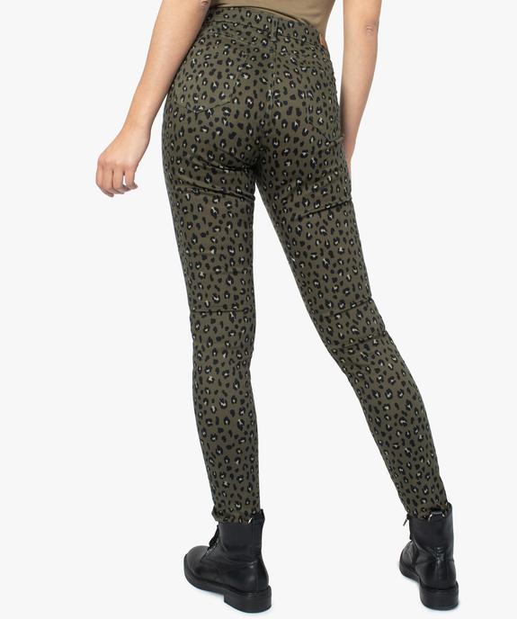 Pantalon femme coupe slim à motifs léopard vue3 - GEMO(FEMME PAP) - GEMO