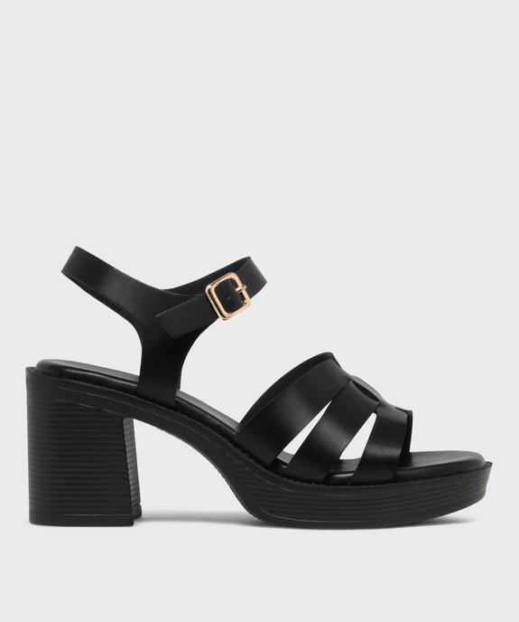 Sandales à talon sur semelle plateforme femme - Follow Me vue1 - FOLLOW ME - GEMO