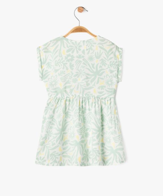 Robe imprimée en viscose bébé fille vue3 - GEMO 4G BEBE - GEMO