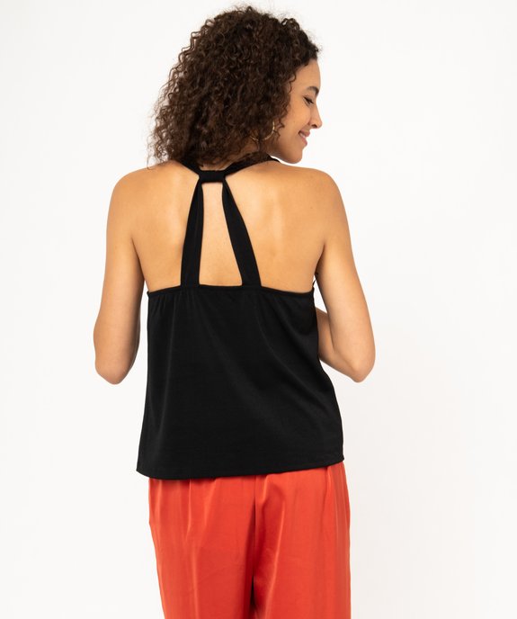 Débardeur col V avec dos fantaisie femme vue3 - GEMO(FEMME PAP) - GEMO