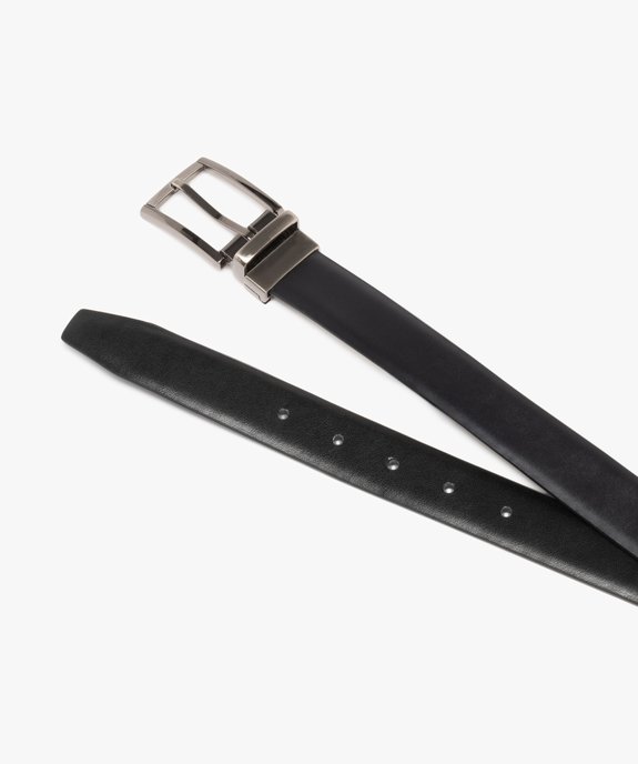 Ceinture homme dessus cuir avec boucle métallique rectangle vue3 - GEMO (ACCESS) - GEMO