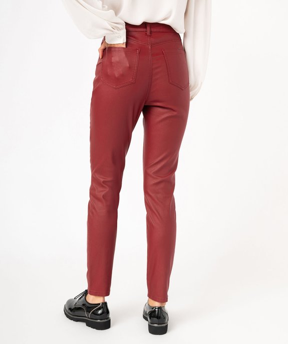 Pantalon skinny enduit push-up taille haute femme vue3 - GEMO 4G FEMME - GEMO