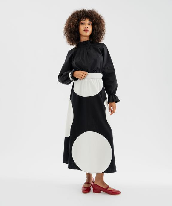 Jupe longue à larges pois femme vue1 - GEMO(FEMME PAP) - GEMO