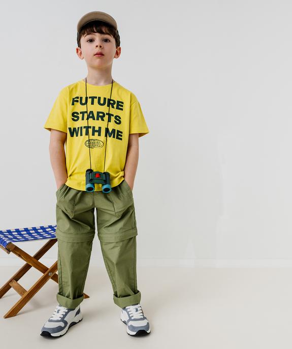 Tee-shirt manches courtes avec inscription sur l’avant garçon vue1 - GEMO 4G GARCON - GEMO