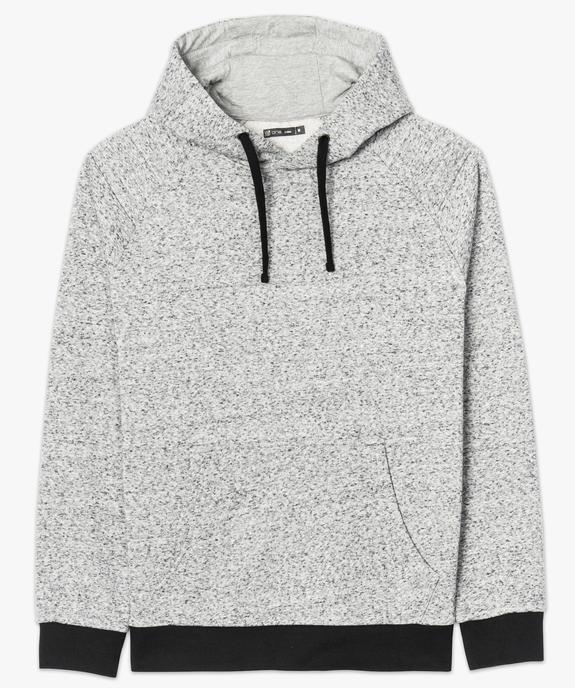 Sweat homme à capuche surpiqué aux épaules vue4 - GEMO (HOMME) - GEMO
