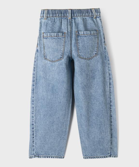 Jean Barrel avec taille ajustable fille vue5 - GEMO (ENFANT) - GEMO
