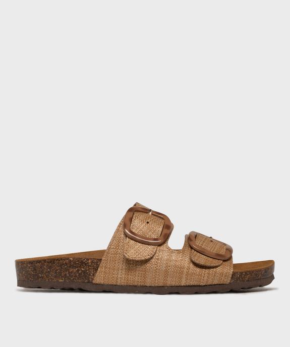 Mules semelle intérieure cuir anatomique et dessus texturé femme vue1 - VALENTINA BALDA - GEMO