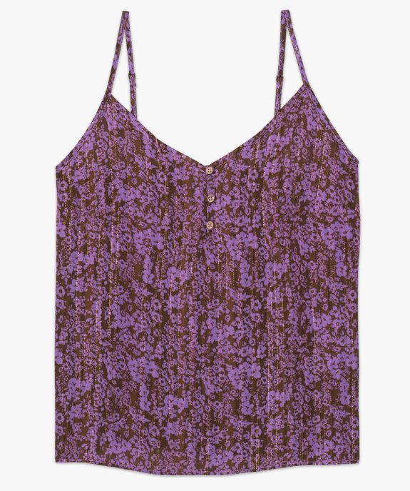 Blouse femme à fines bretelles et motif floral vue4 - GEMO(FEMME PAP) - GEMO