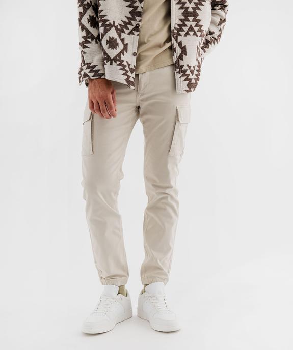 Pantalon cargo Regular coloris unique homme vue1 - GEMO (HOMME) - GEMO