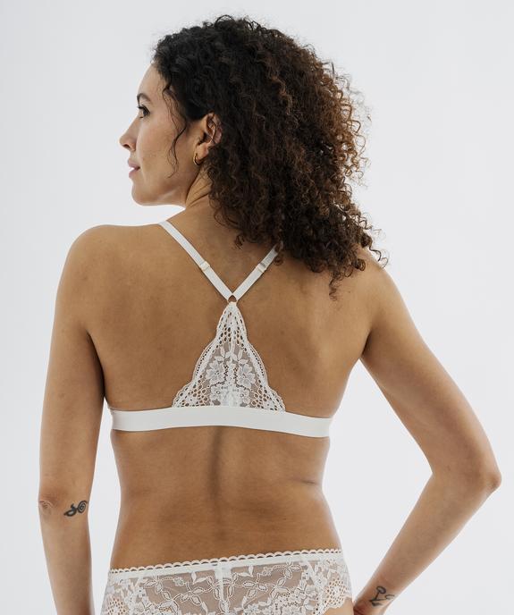 Soutien-gorge triangle avec mousses amovibles fermeture devant vue4 - GEMO(HOMWR FEM) - GEMO