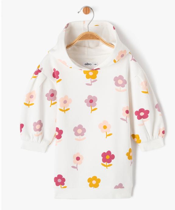 Robe sweat en maille douillette imprimée bébé fille  vue1 - GEMO 4G BEBE - GEMO