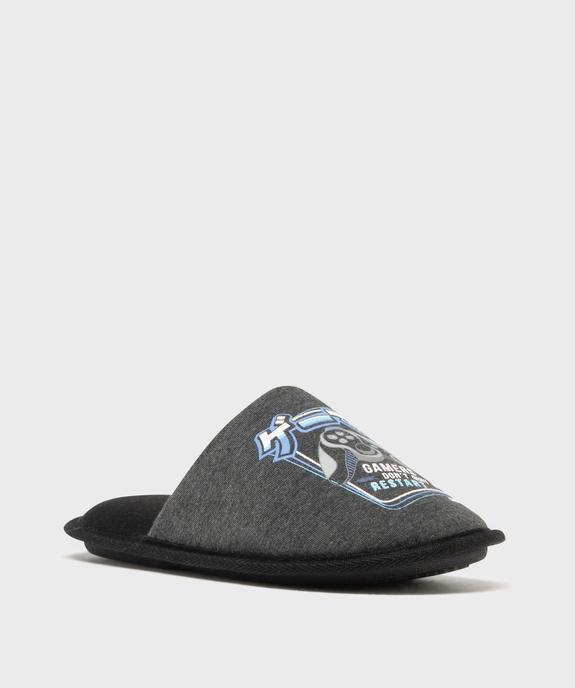 Chaussons mules avec motif jeu vidéo garçon vue2 - GEMO 4G GARCON - GEMO