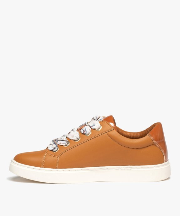 Baskets femme avec touches vernis et lacets foulard  vue3 - GEMO (SPORTSWR) - GEMO
