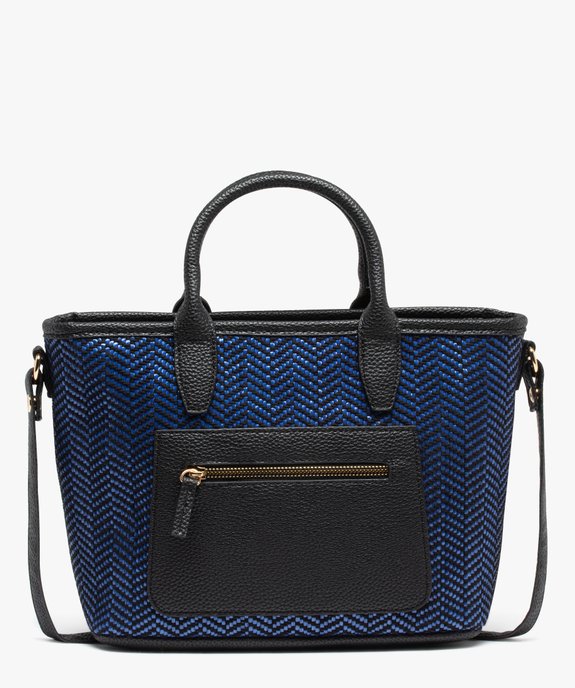 Sac femme porté main avec devant tressé vue1 - GEMO (ACCESS) - GEMO