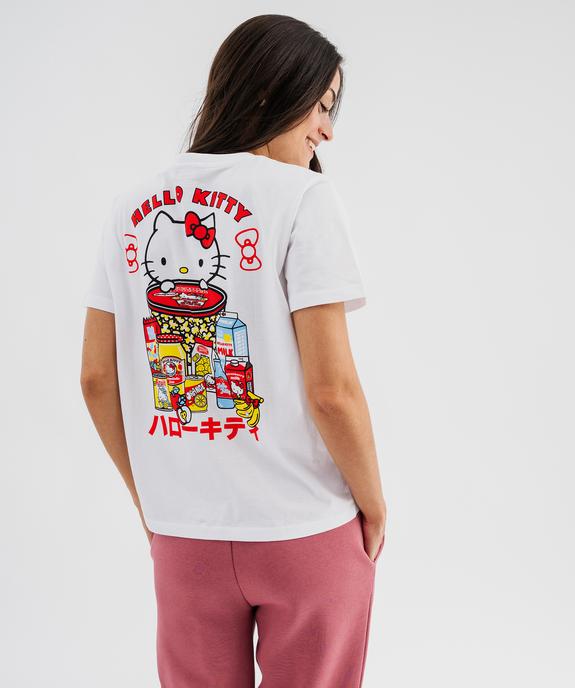 Tee-shirt manches courtes avec motif poitrine et dos femme - Hello Kitty vue1 - HELLO KITTY - GEMO