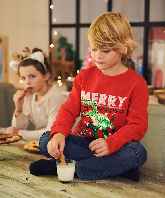 Sweat de Noël à sequins réversibles garçon vue1 - GEMO (ENFANT) - GEMO