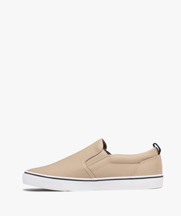 Baskets en toile à enfiler style slippers homme - Urban Steps vue3 - URBAN STEPS - GEMO