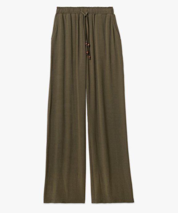 Pantalon en maille fluide aspect crêpe femme vue4 - GEMO(FEMME PAP) - GEMO
