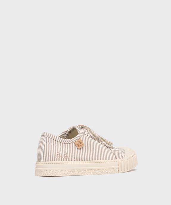 Tennis en toile à scratch et bout recouvert garçon - LuluCastagnette vue4 - LULUCASTAGNETTE - GEMO