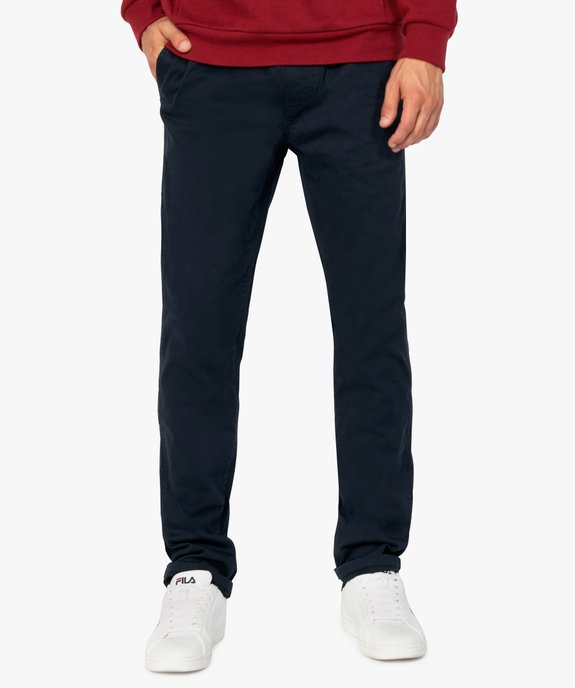 Pantalon homme confortable en toile stretch vue1 - GEMO (HOMME) - GEMO
