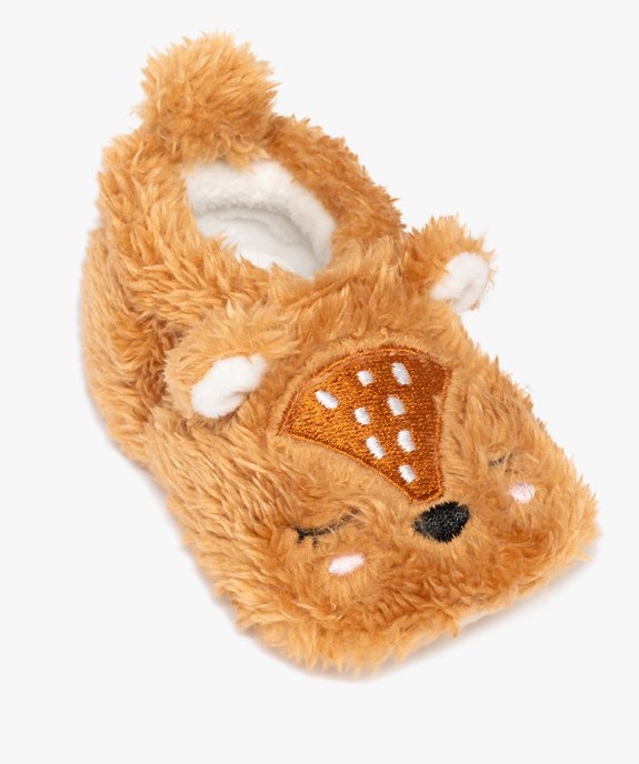 Chaussons de naissance bébé garçon en peluche  vue5 - LITTLE LOVE - GEMO