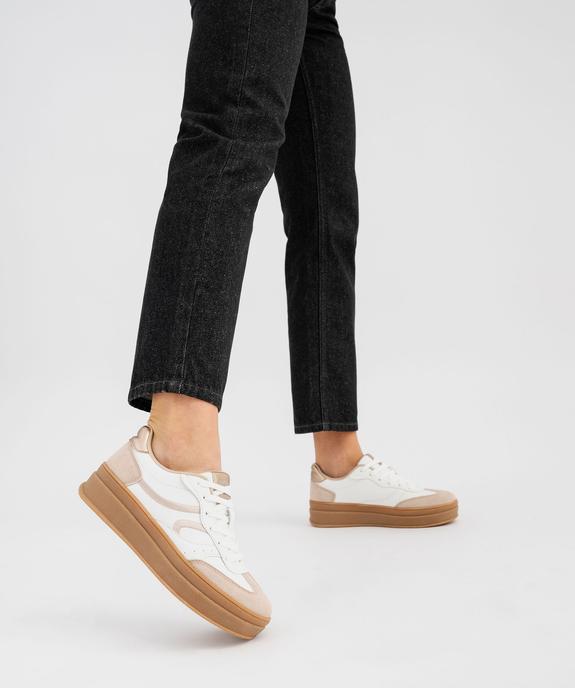 Baskets à plateforme avec touches métallisées femme - Camps United vue7 - CAMPS - GEMO