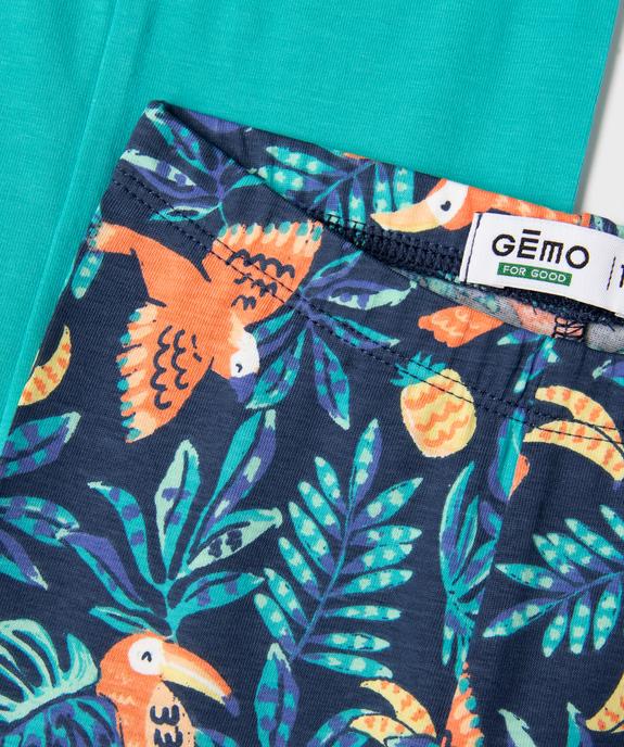 Leggings short court en coton stretch bébé fille (lot de 2) vue2 - GEMO 4G BEBE - GEMO