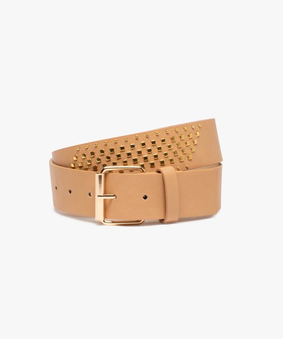 Ceinture femme large à clous dorés vue1 - GEMO (ACCESS) - GEMO