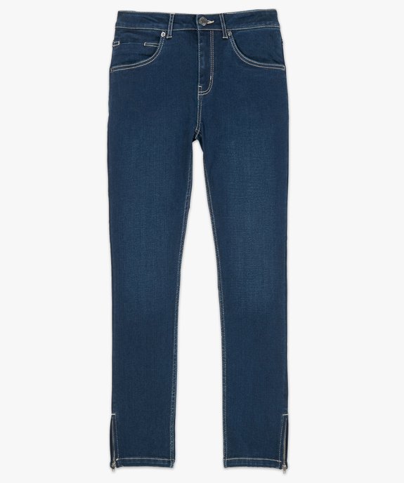 Jean femme coupe skinny longueur 7/8ème avec bas zippés vue4 - GEMO (JEAN) - GEMO
