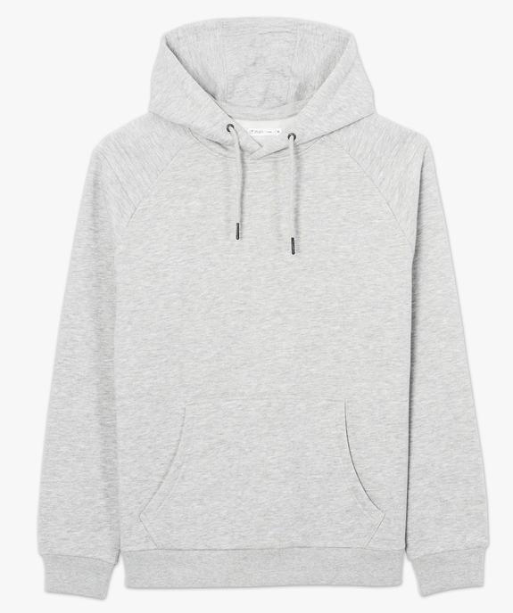 Sweat homme à capuche surpiqué aux épaules vue4 - GEMO (HOMME) - GEMO