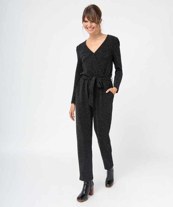 Combinaison pantalon femme en maille pailletée vue1 - GEMO(FEMME PAP) - GEMO
