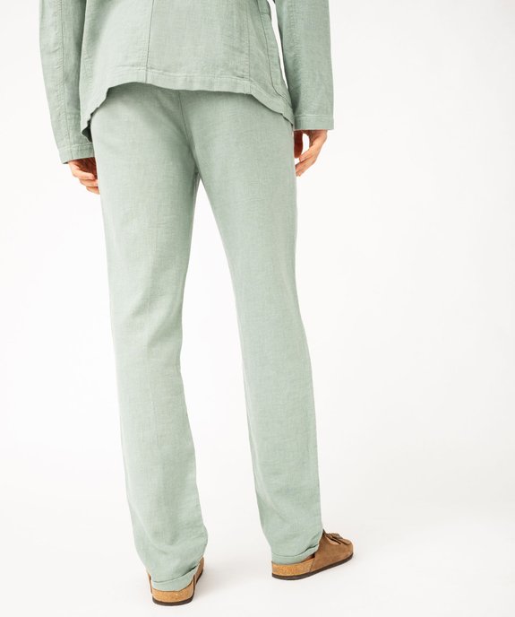 Pantalon chino ou de costume en lin souple homme vue3 - GEMO 4G HOMME - GEMO